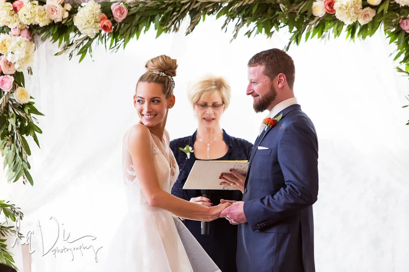 Venue: Calhoun Beach Club + Photography: La Vie Photography + Flowers: Munster Rose + Catering: D'Amico Catering + Music: Instant Request + Hair and Make-Up: Nan Fletcher and Bella on the Bay + Gown: The Gown Gallery