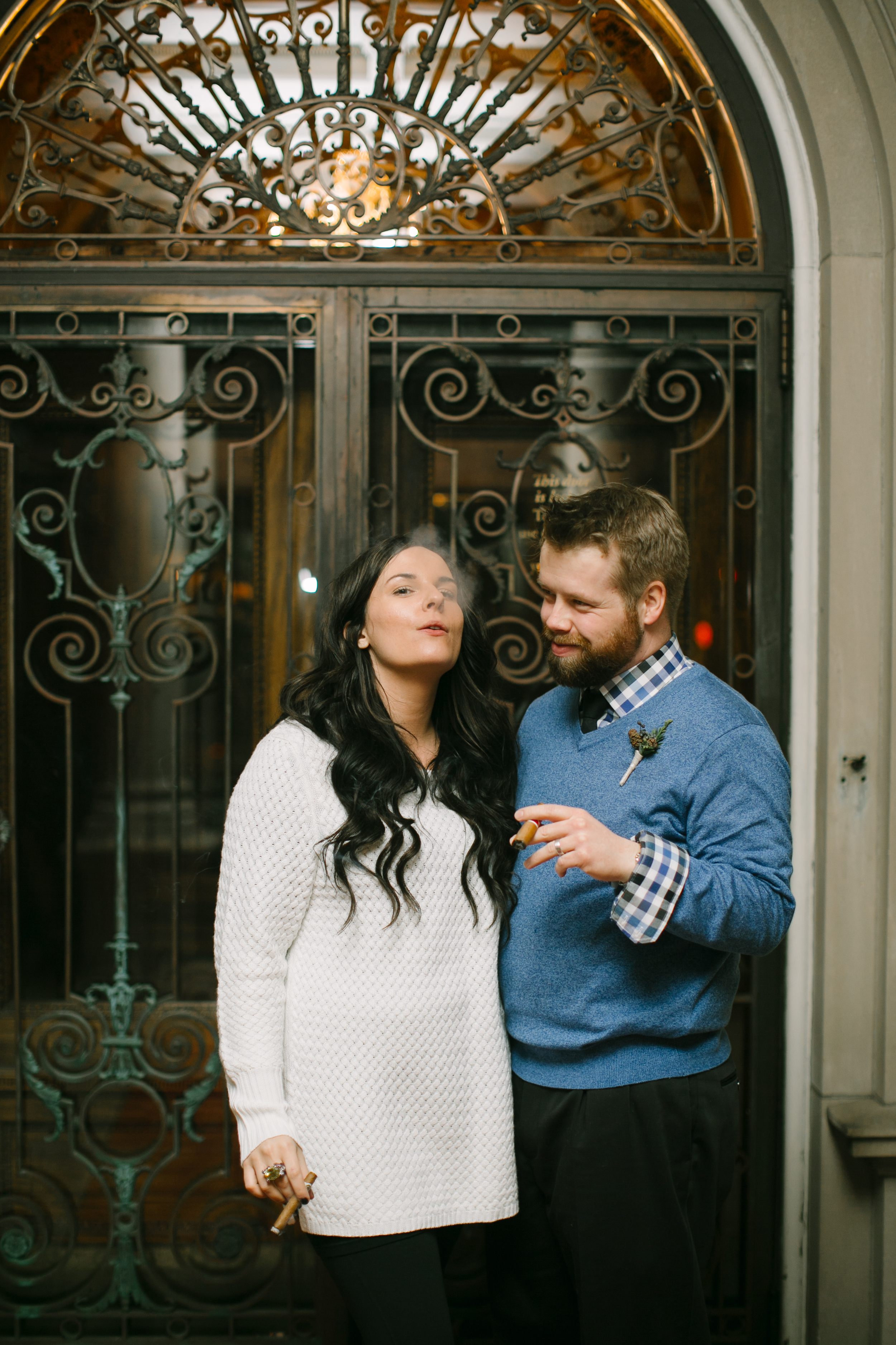 A non-traditional northwoods cabin themed wedding with a cigar bar | Belle Noelle Events + Design