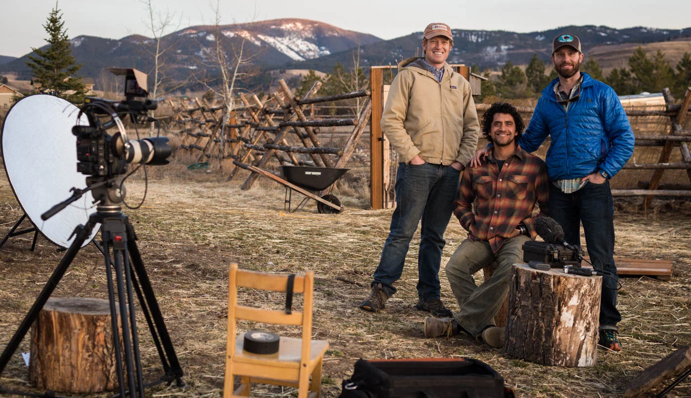 Eduardo during a shoot with Director Phill Baribeau and Producer Ben Masters.
