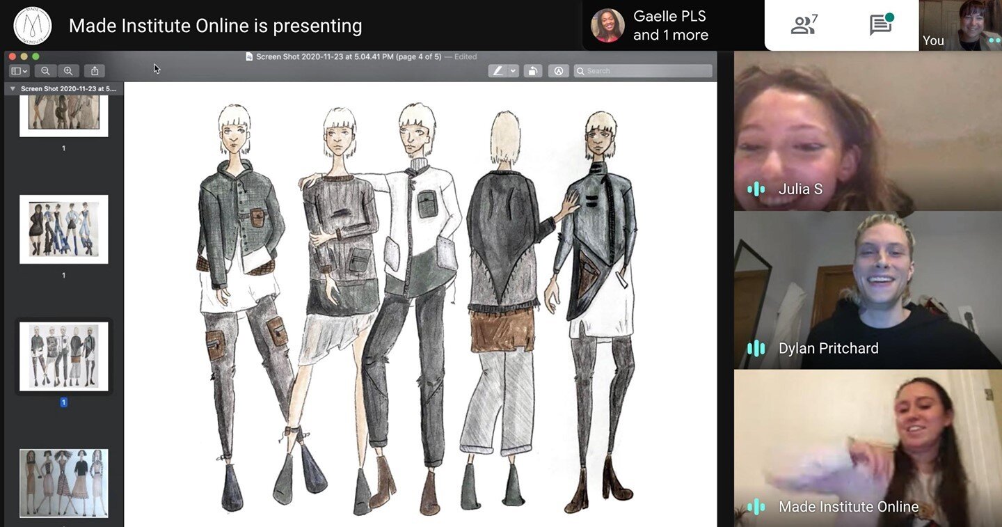 WE ❤️ OUR STUDENTS⁠
Last night was the live critique with the Fashion illustration 2 Online and they killed it!⁠
Everyone's projects showed their unique style and how far they have come. Each designer presented their ideas and talked passionately abo