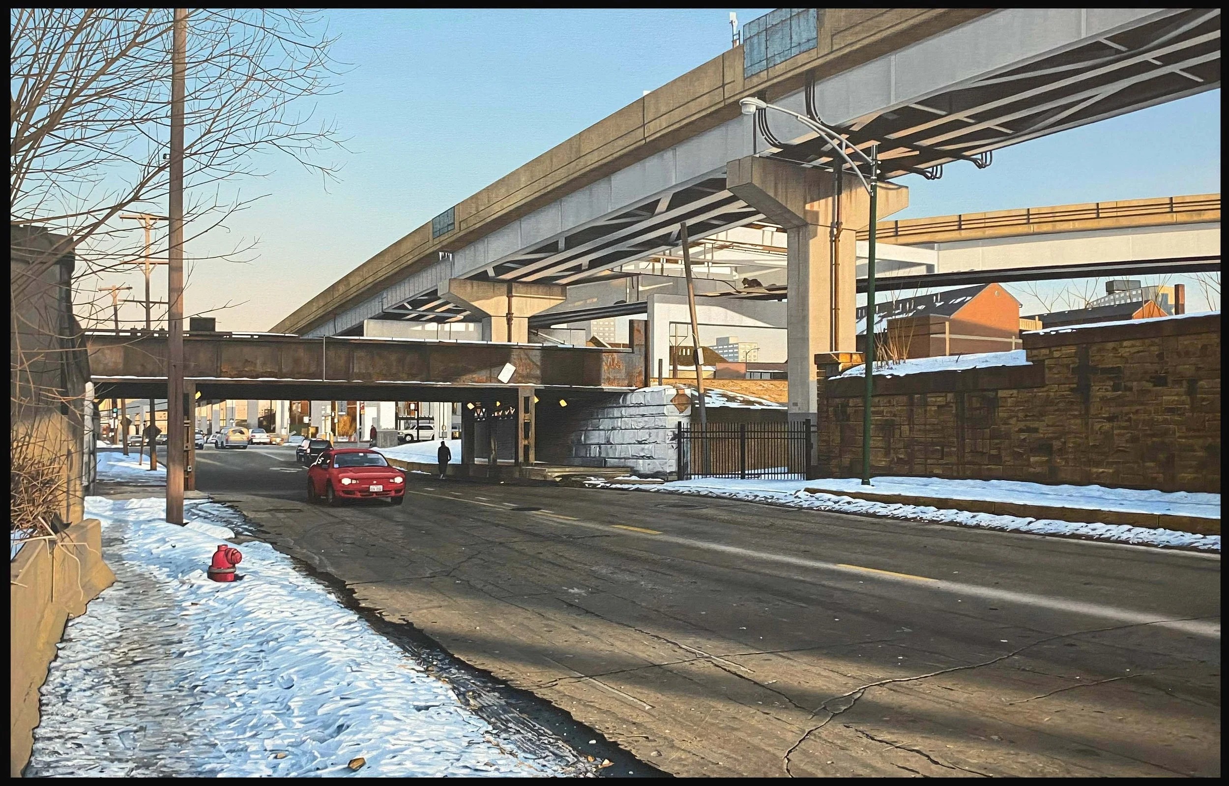 18th St Near Wentworth - Chicago  2009, 27" x 42" oil on canvas