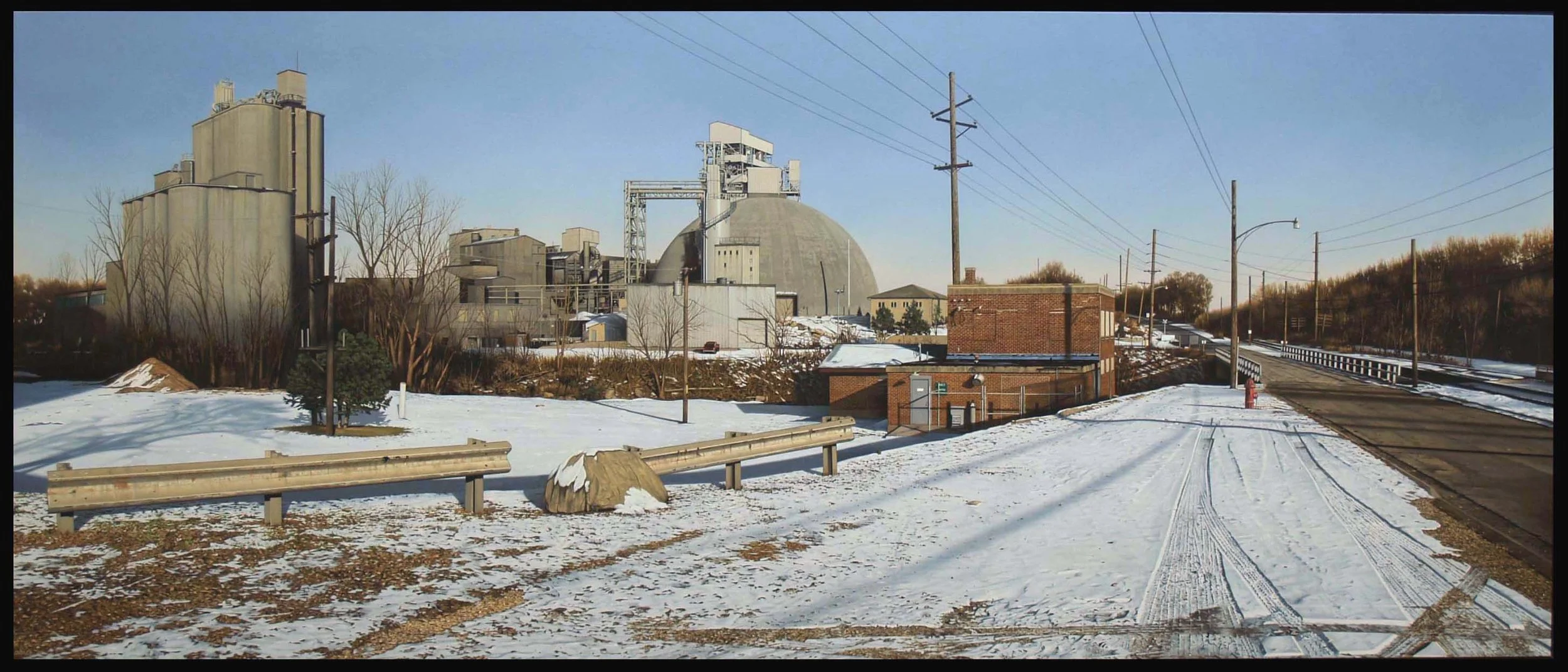 Cement Plan on the Little Vermillion Creek 2009,   42" x 100"  oil on canvas
