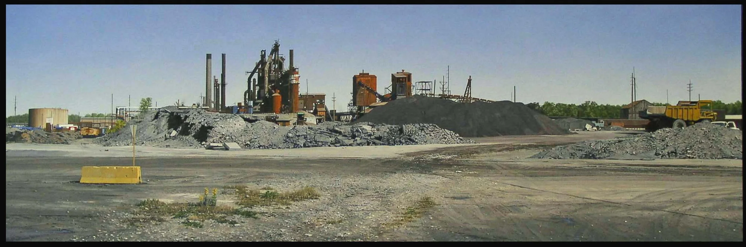 Storage Yards - Granite City IL  2005,  18" x 54 1/2  oil on canvas