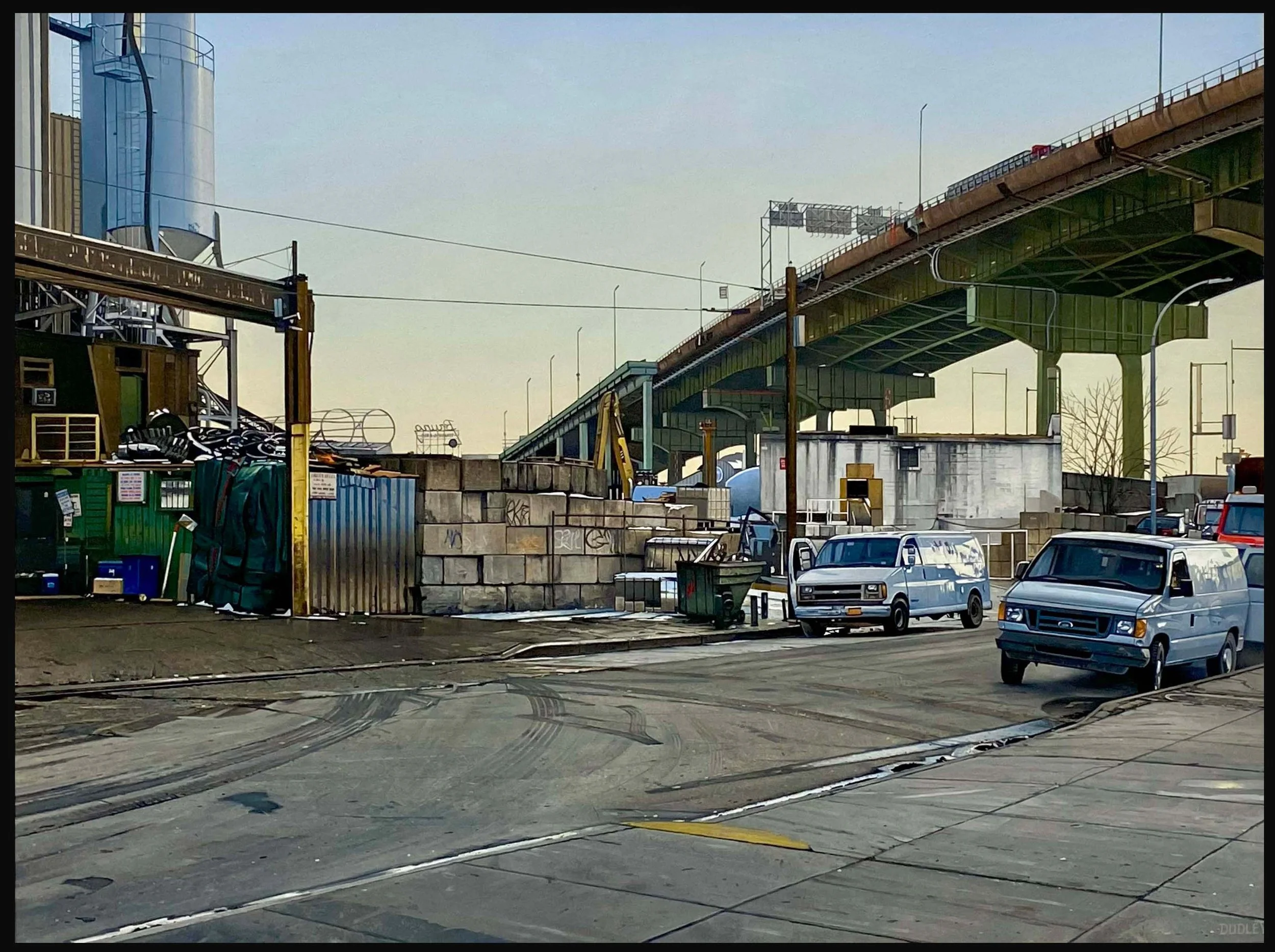 Scrap Metal on Smith St - Brooklyn  2024, 18" x 24" oil on panel