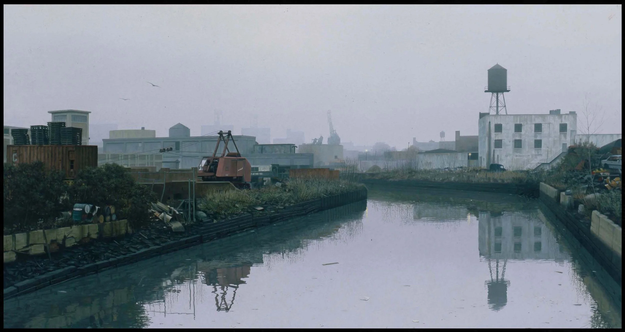 North From 3rd St 1989, 28 1/2 x 54" oil on canvas