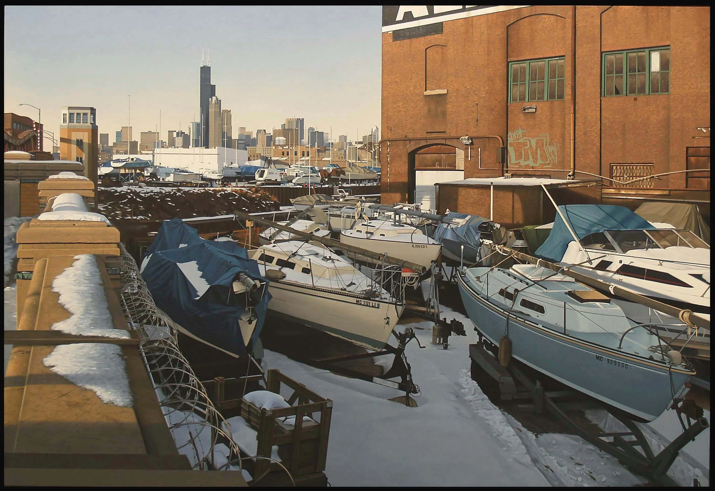 View of Chicago 2008, 32" x 47" oil on canvas