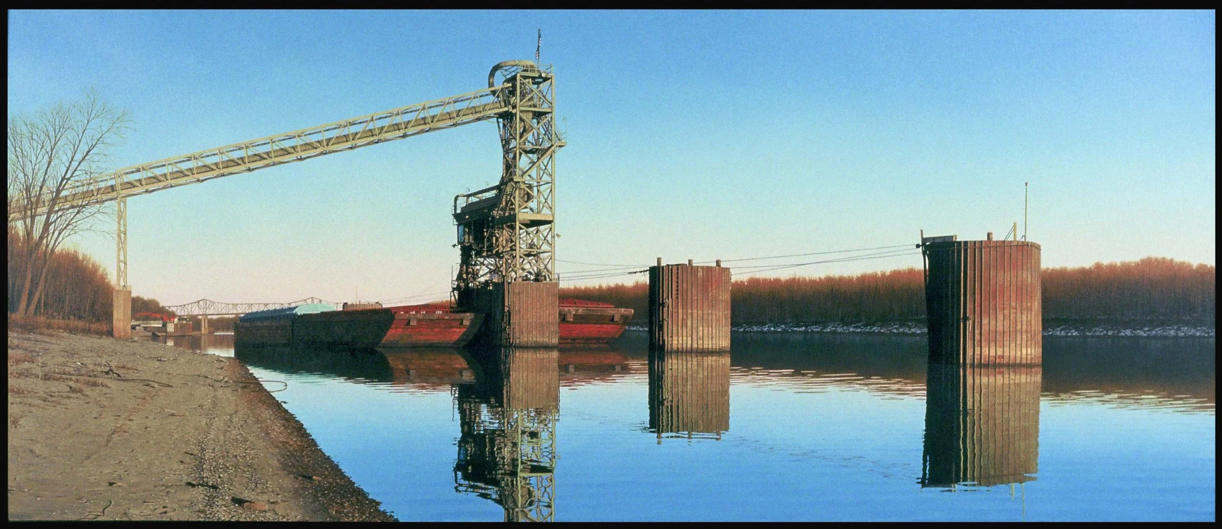 Consolidated Grain and Barge Terminal, Utica IL  2002,    29" x 68"