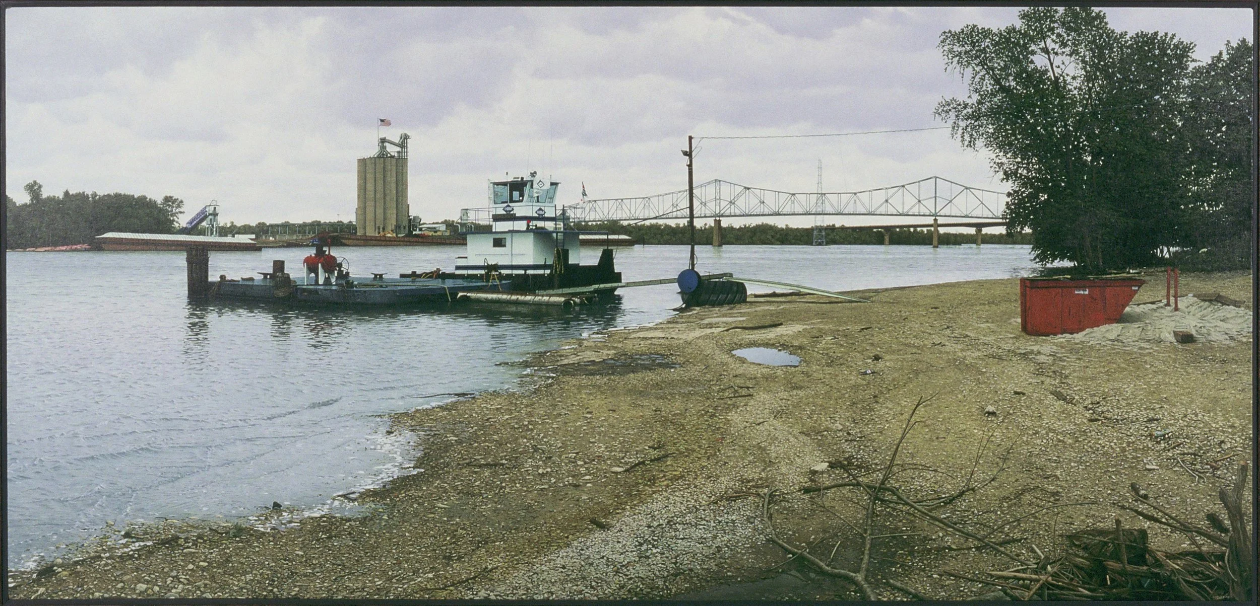 Hennepin Boat Market - Hennepin IL   1999, 31" x 72" oil on canvas