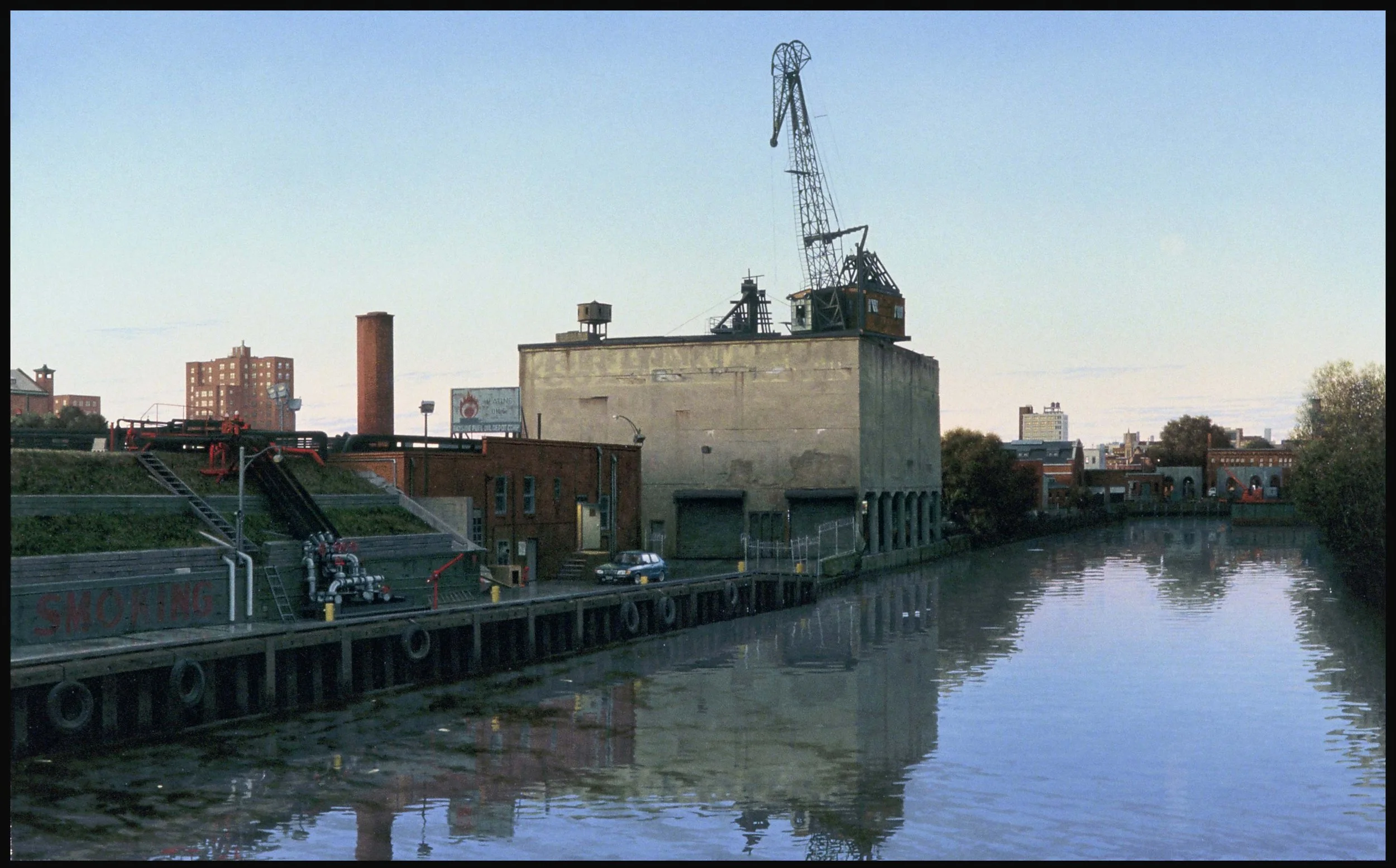 Bayside Fuel Depot from Union St  1991, 30" x 48" oil on canvas