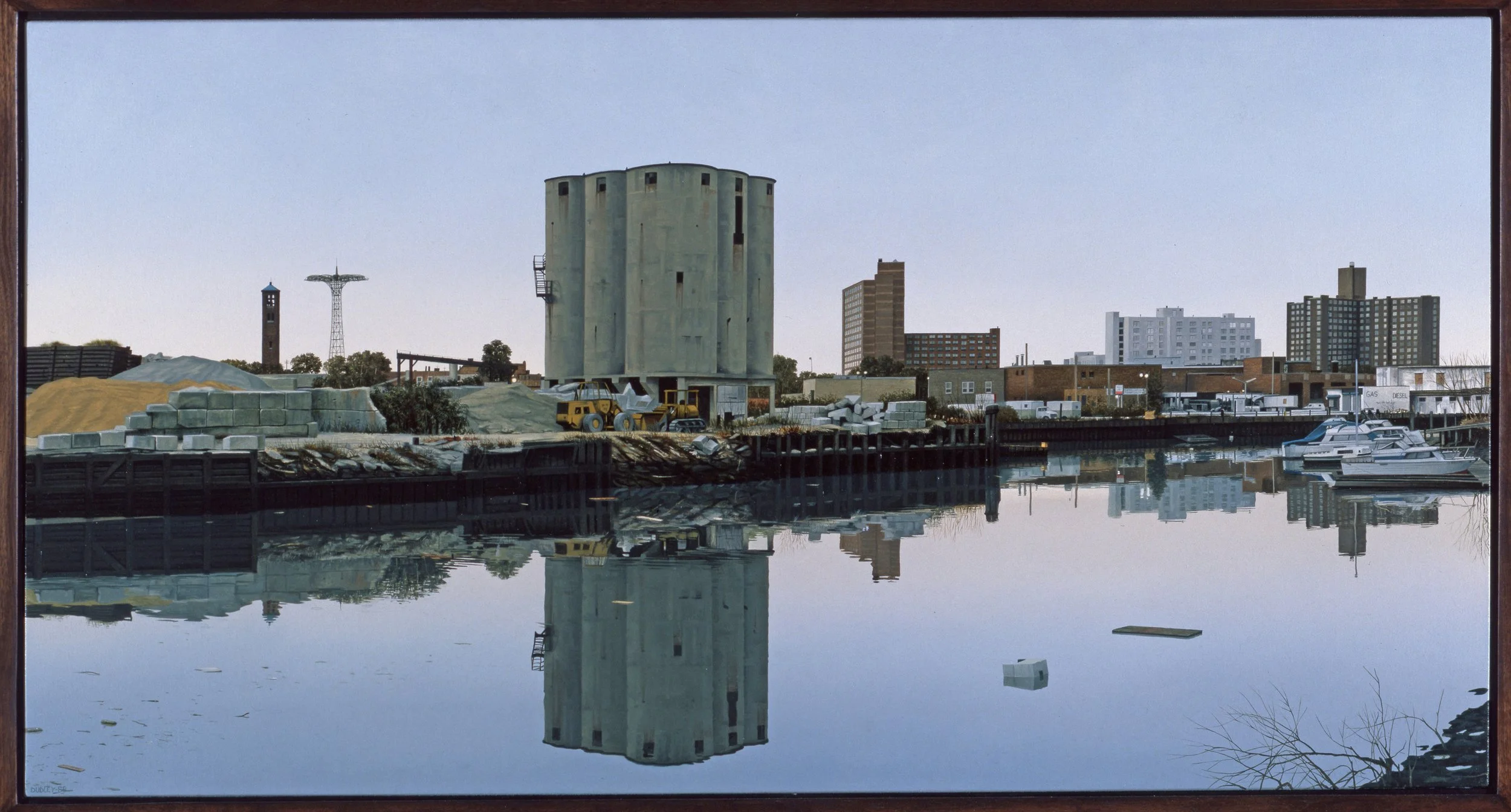 Coney Island Creek at Cropsey Ave 1988, 28 1/2" x 54"