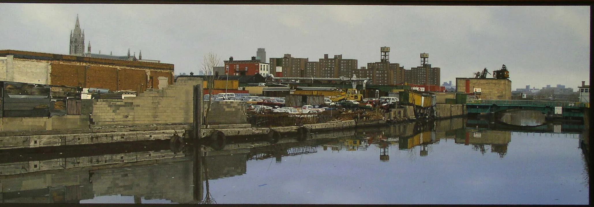 Union St Bridge Gowanus Canal - Brooklyn  2005, 21" x 61 1/2, oil on canvas