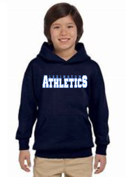 LA Stacked Youth Hoodie Navy.png