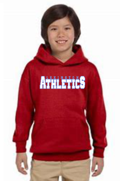 LA Stacked Youth Hoodie Red.png