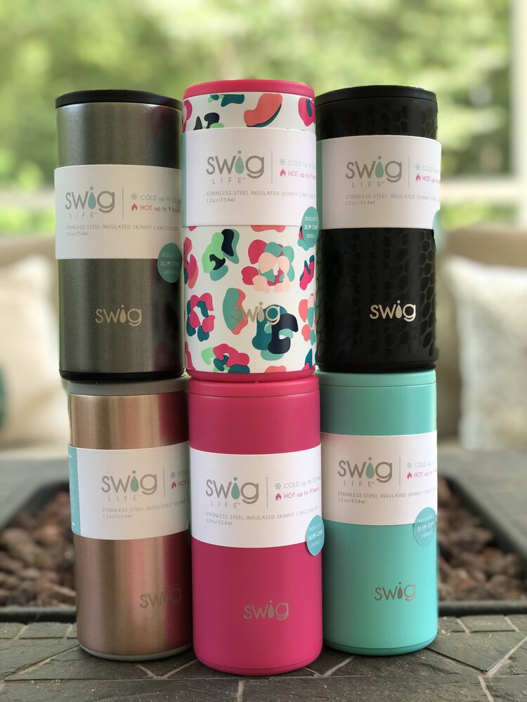 Swig Life 12oz Skinny Can Cooler  Insulated Stainless Steel Slim