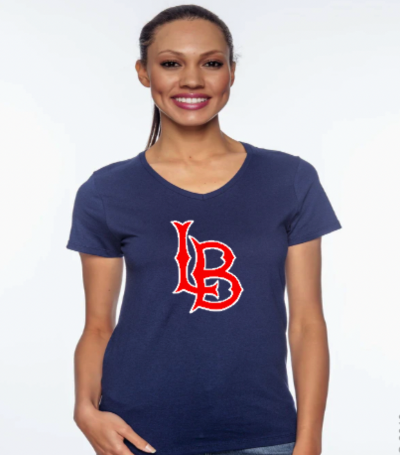 LB ladies triblend V neck navy .png