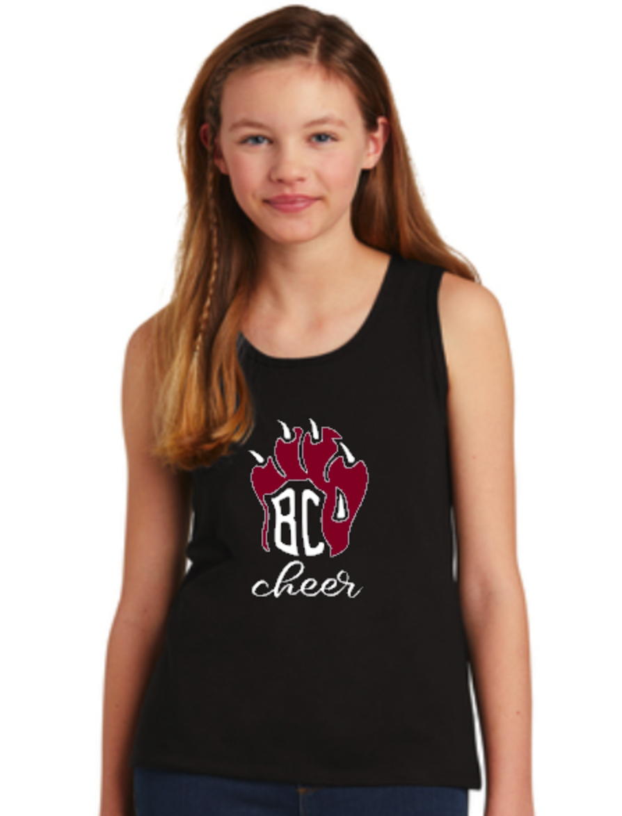 BC Logo Paw Youth Black Tank.png