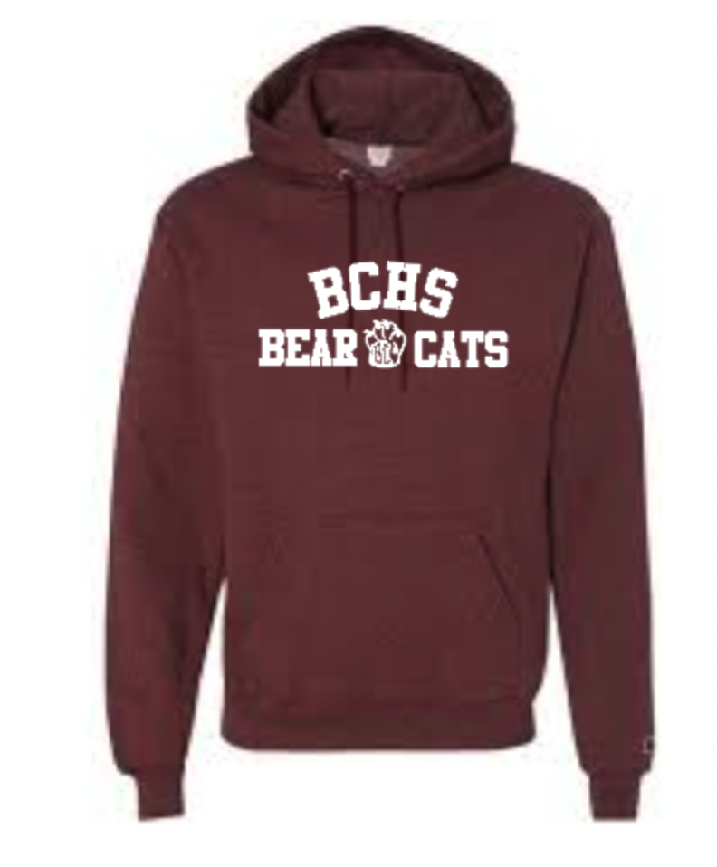 bchs bearcats paw heatehr maroon hoodie.png