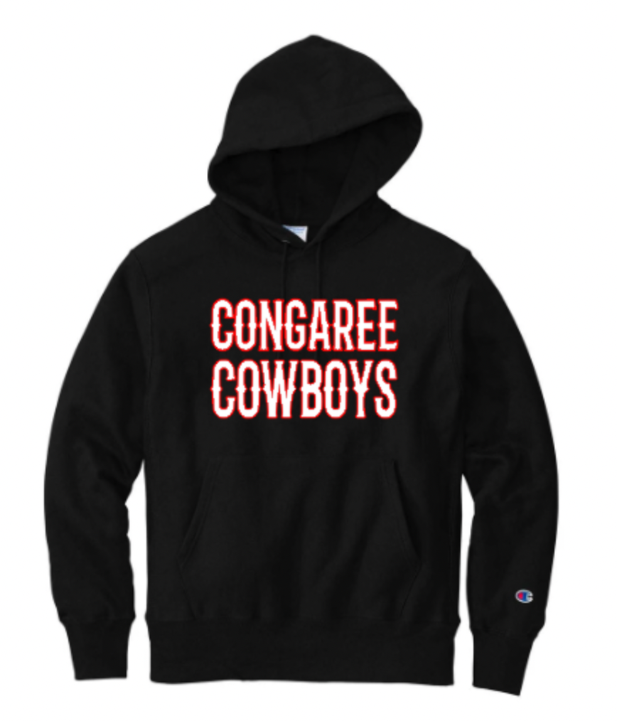 Congaree Cowboys Stacked Hoodie Black .png