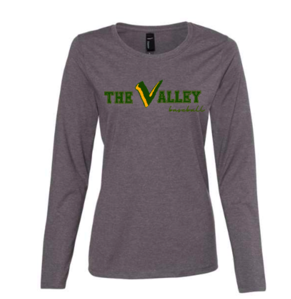 The Valley Baseballl Ladies LS gray.png