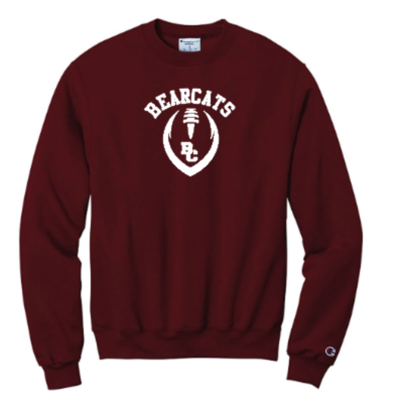 BC Bearcats Football Crew Sweatshirt Maroon.png