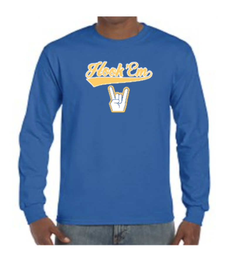 Lexington Longhorns Hook Em Unisex LS Royal.png