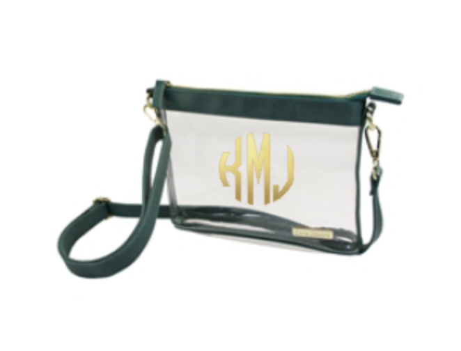 Clear Small Crossbody Green .png