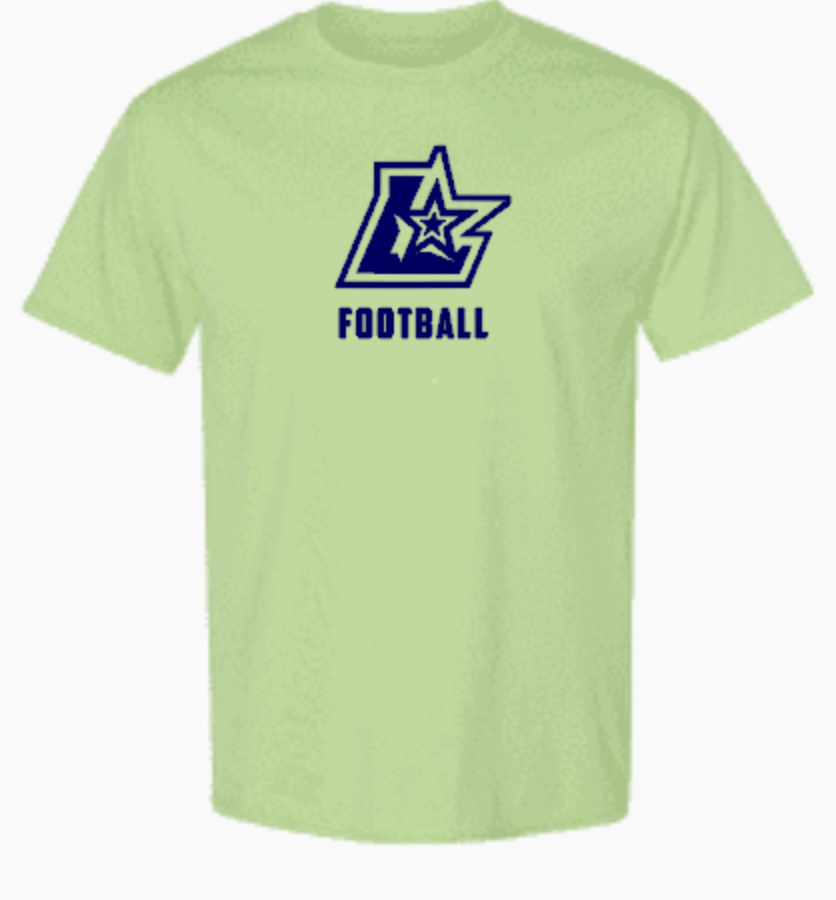 Lakeside Logo Football SS tee lime.png