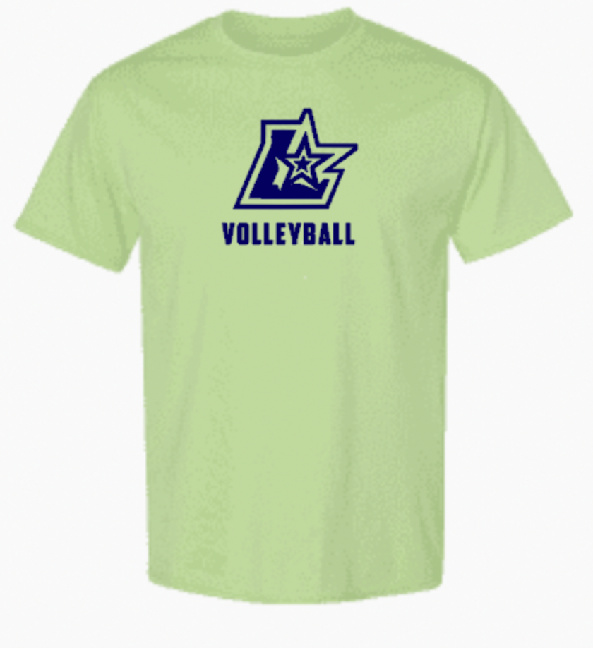 Lakeside Logo Volleyball SS tee lime.png