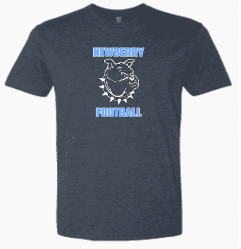 Newberry Bulldog Football SS Crew H Navy.png