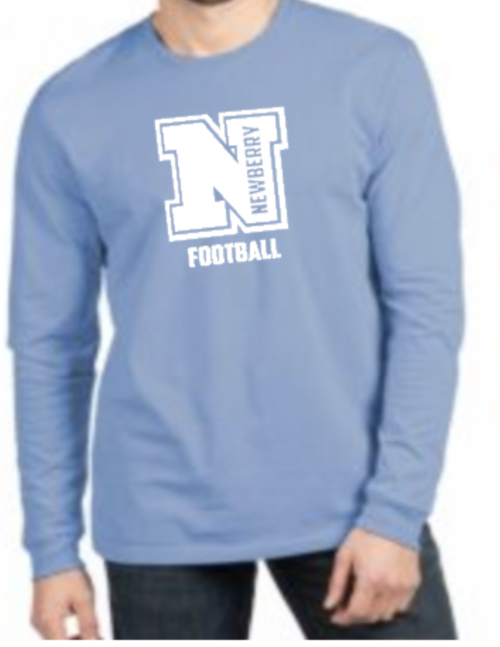 Newberry N Football LS Unisex Crewneck  H Col Blue.png