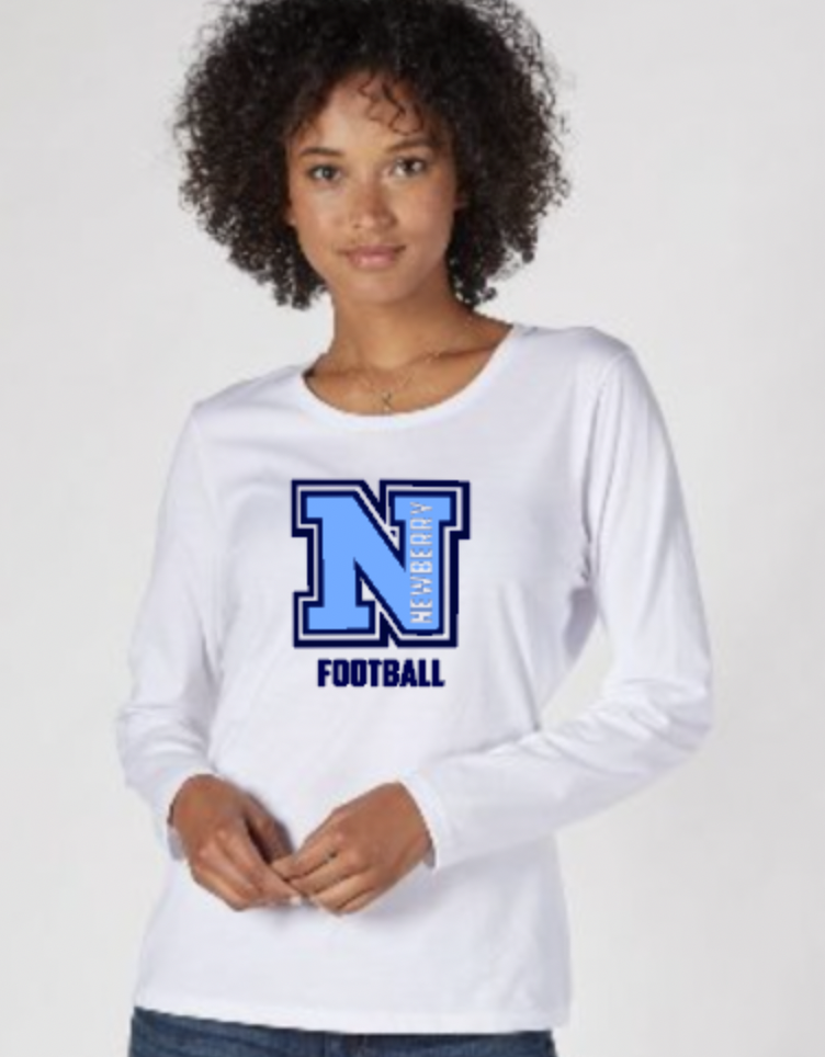 Newberry Logo Football Ladies LS Scoop White.png