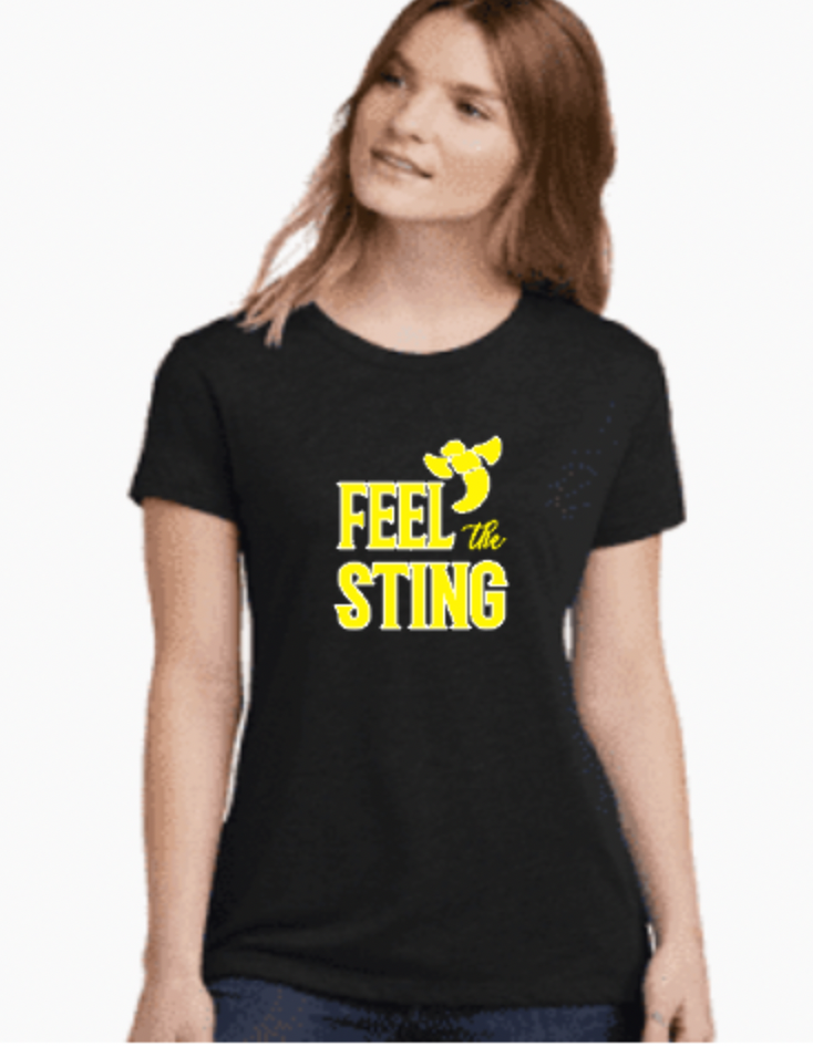 Feel The Sting Ladies SS Crew  Black.png