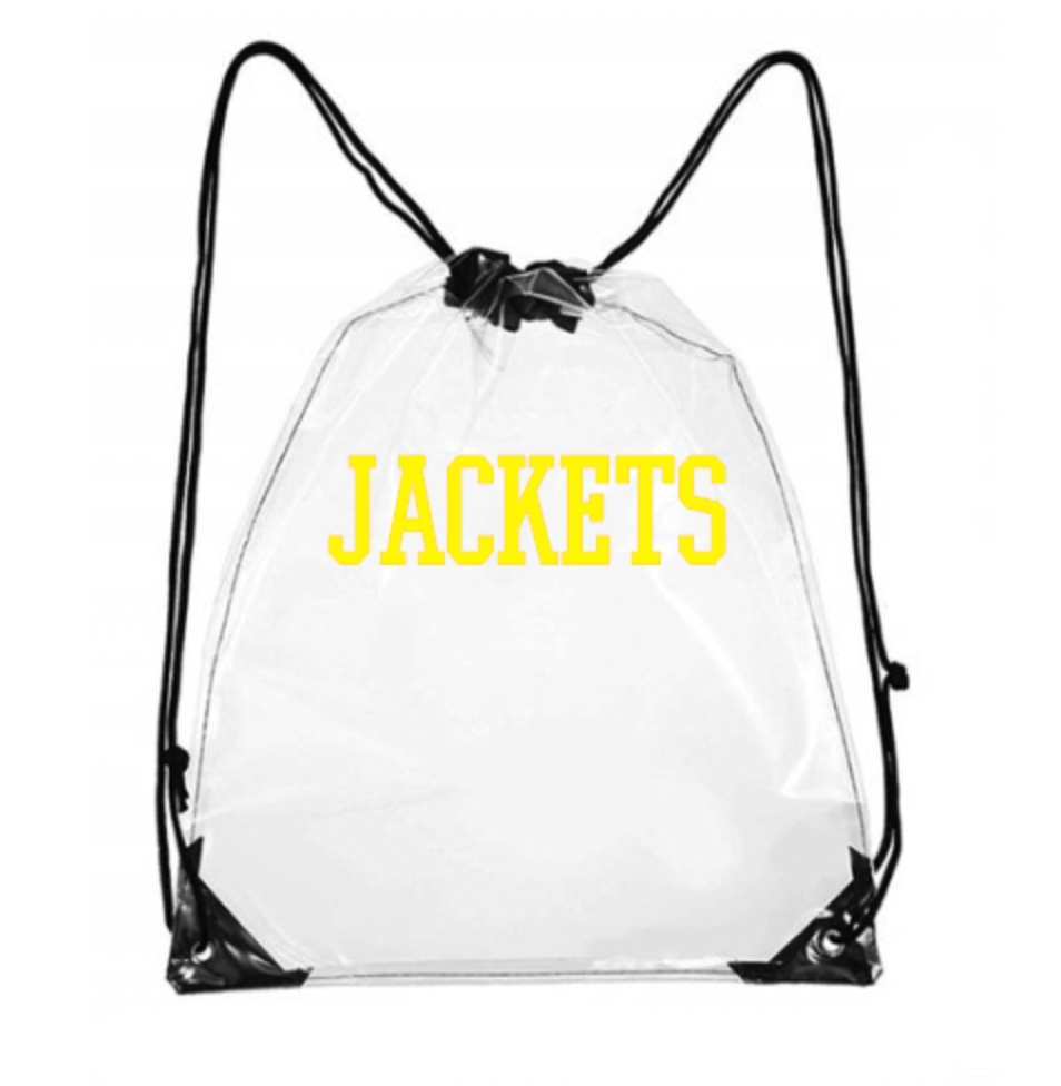 Jackets Clear Drawstring Bag.png