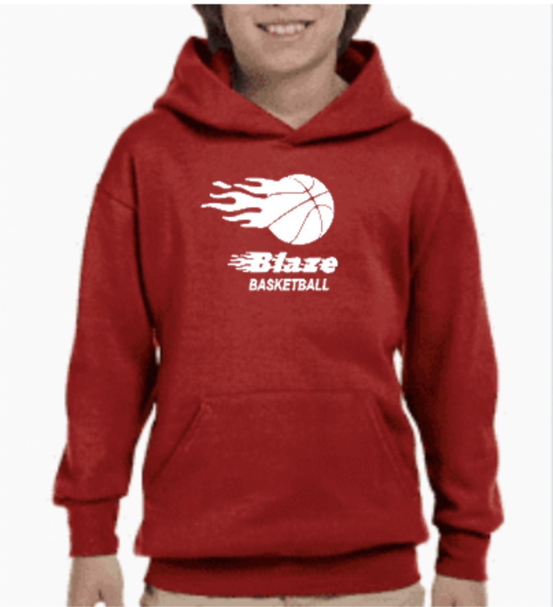 Blaze Basketball Youth Hoodie Red.png