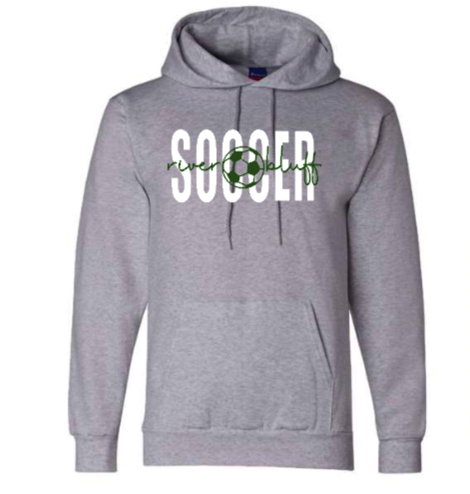 River Bluff Soccer Champion Brand Sweatshirt Hood Steel.png