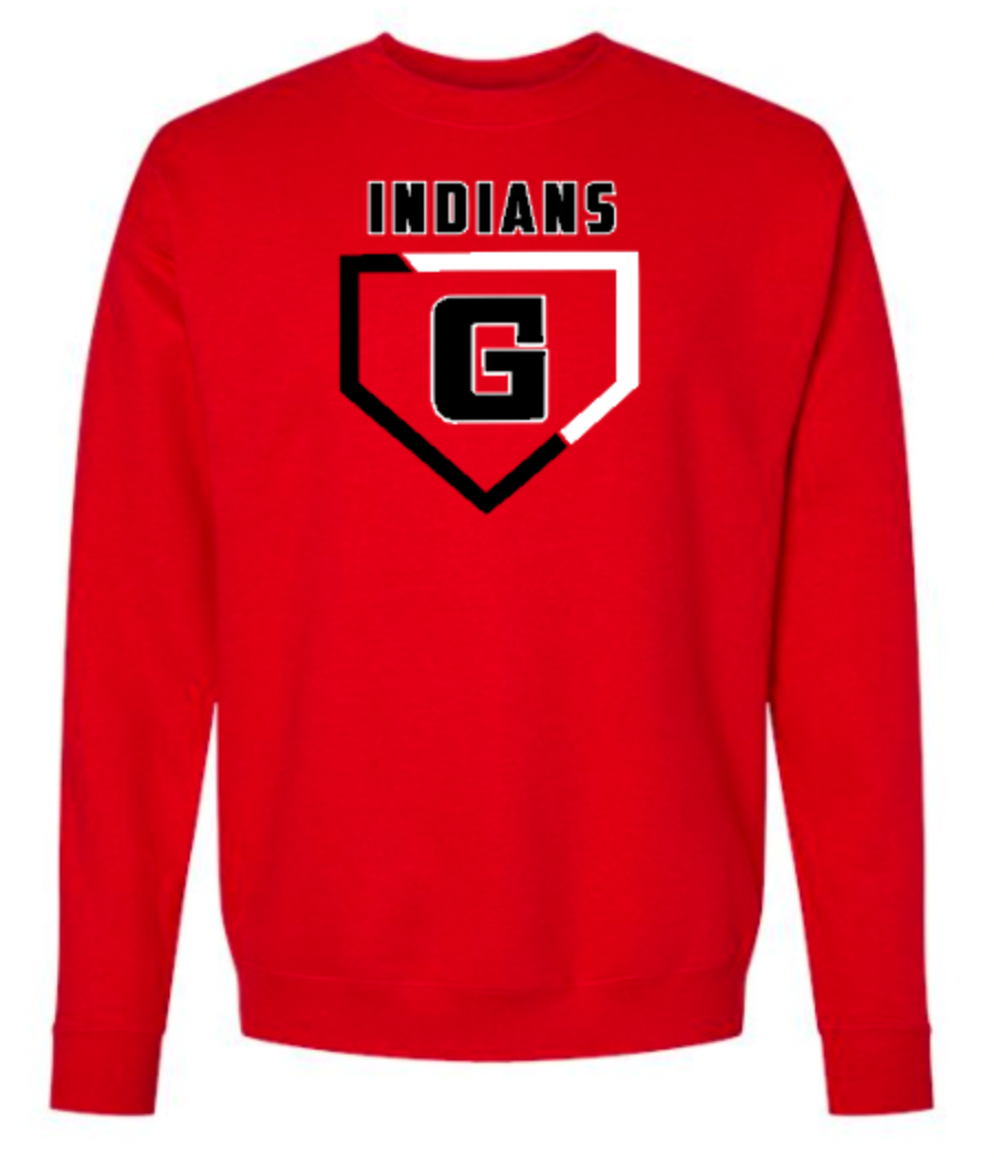 Indians Split Baseball Diamond Custom Crew Sweatshirt.png