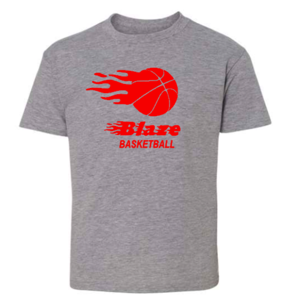 Blaze Basketball Youth Short Sleeve Tee Gray.png