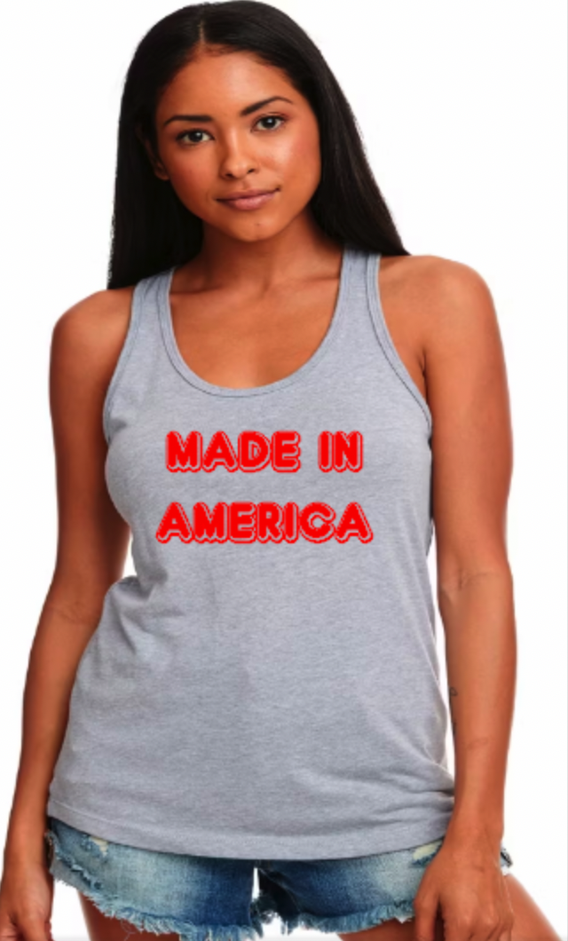 made in america racer back tank gray:red.png