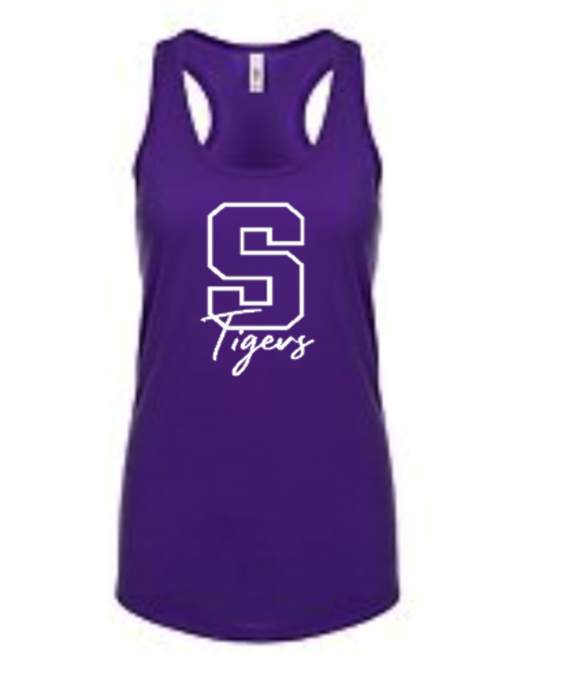 Saluda Tigers Logo Tank purple.png