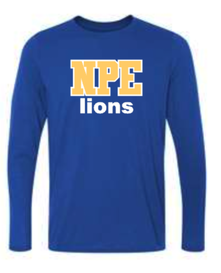 NPE Lions Long Sleeve Unisex Tee blue.png