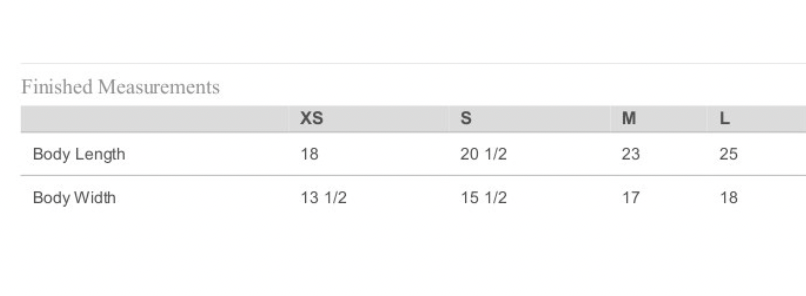 Hanes CS Youth Size Chart.png