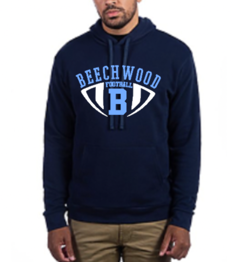 Beechwood Football Sueded Unisex Hoodie navy.png