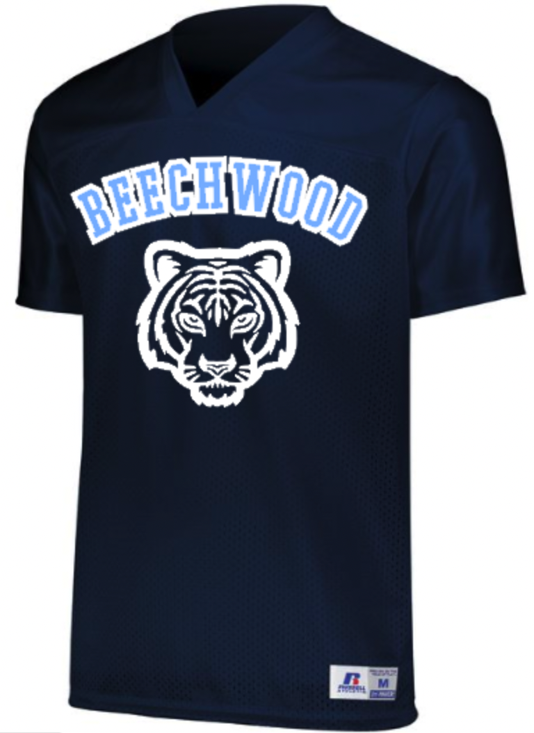 Beechwood Bengals Authentic Football Jersey Navy Front.png