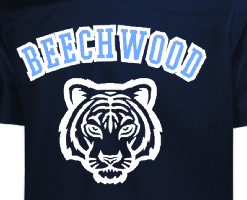 Beechwood Bengals Authentic Football Jersey Navy Front Close.png