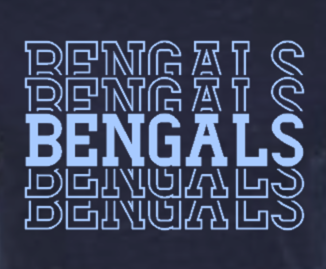 Bengals Stacked Short Sleeve Unisex Tee close.png