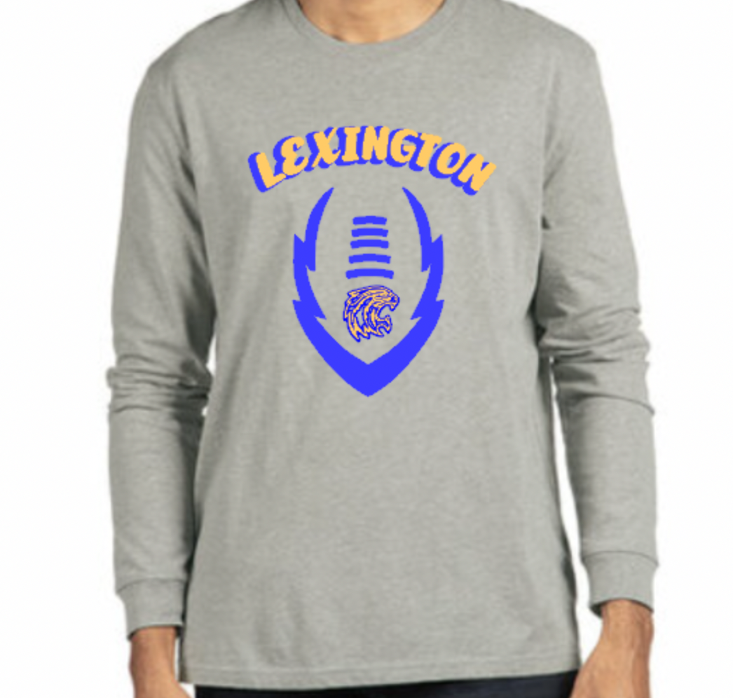 Lexington Wildcats Football long sleeve gray.png