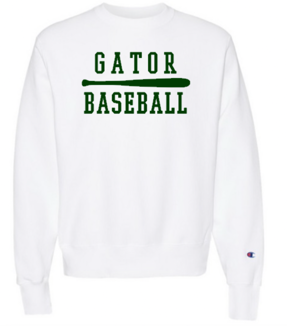 Gator Baseball Champion Crew Sweatshirt  White.png