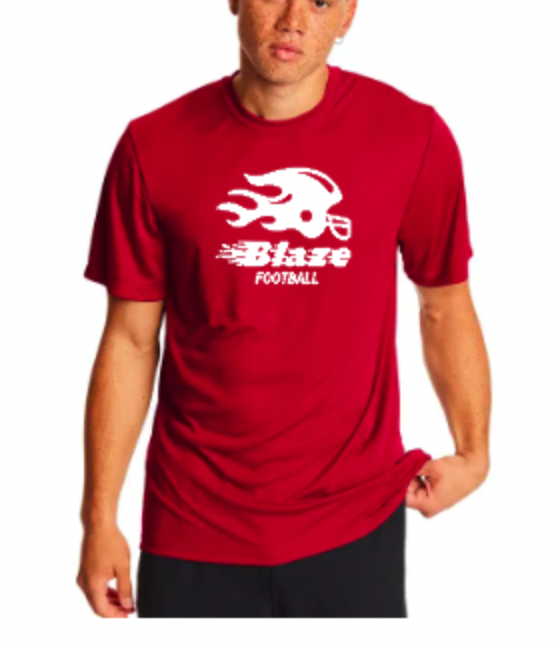 Blaze Football Helmet SS Drifit Red.png