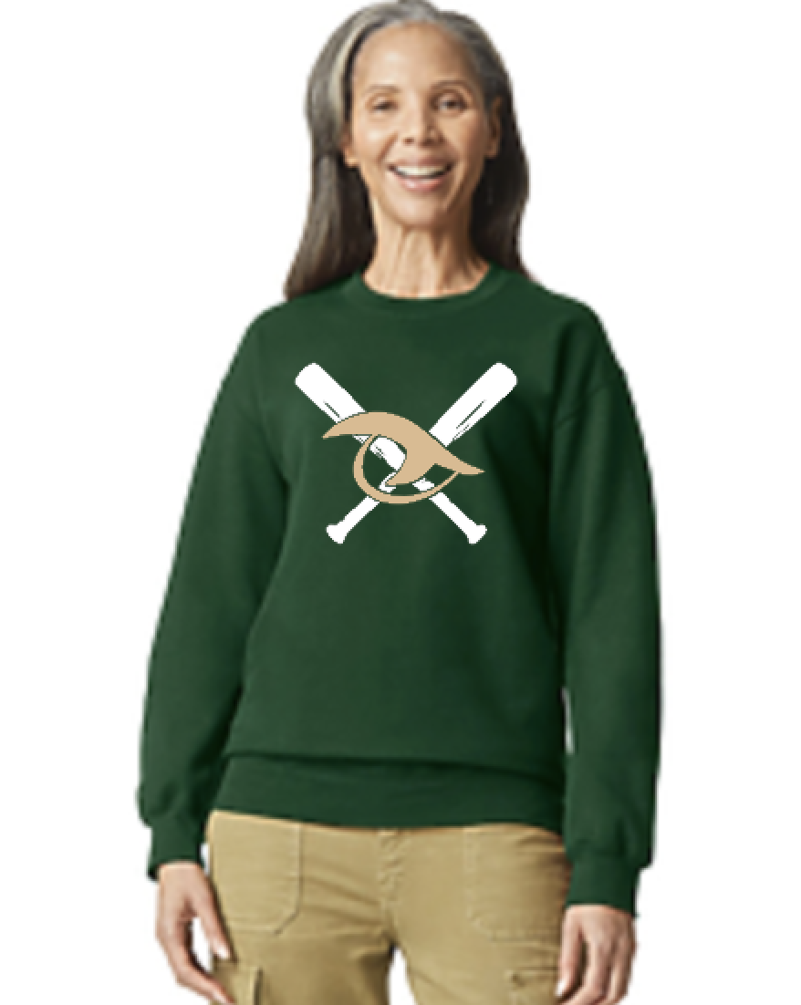 Gator Eye Crossed-Bats crew sweatshirt forest .png