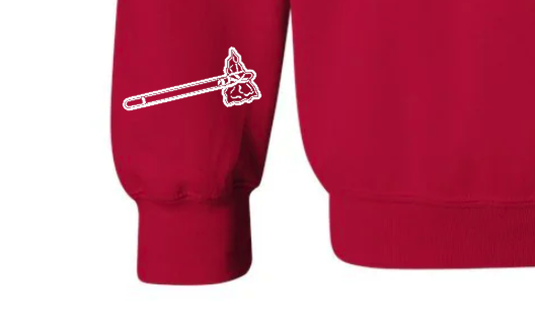 Indians Big Number Sweatshirt sleeve close.png
